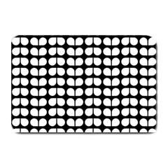 Black And White Leaf Pattern Plate Mats