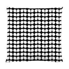 Black And White Leaf Pattern Standard Cushion Case (one Side) 