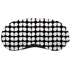 Black And White Leaf Pattern Sleeping Masks by GardenOfOphir