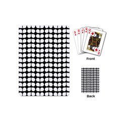 Black And White Leaf Pattern Playing Cards (mini) 