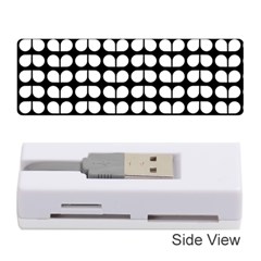 Black And White Leaf Pattern Memory Card Reader (stick) 