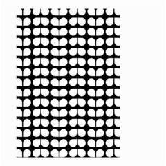 Black And White Leaf Pattern Small Garden Flag (two Sides)