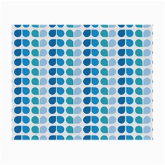 Blue Green Leaf Pattern Small Glasses Cloth (2-side) by GardenOfOphir