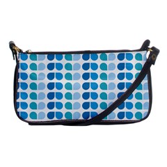 Blue Green Leaf Pattern Shoulder Clutch Bags by GardenOfOphir