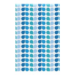 Blue Green Leaf Pattern Shower Curtain 48  X 72  (small)  by GardenOfOphir