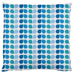 Blue Green Leaf Pattern Large Cushion Cases (one Side)  by GardenOfOphir