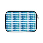 Blue Green Leaf Pattern Apple iPad Mini Zipper Cases Front