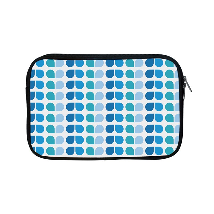 Blue Green Leaf Pattern Apple iPad Mini Zipper Cases