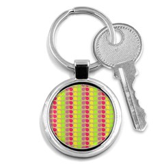 Colorful Leaf Pattern Key Chains (round)  by GardenOfOphir