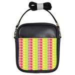 Colorful Leaf Pattern Girls Sling Bags Front