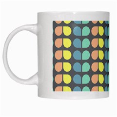 Colorful Leaf Pattern White Mugs by GardenOfOphir