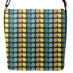 Colorful Leaf Pattern Flap Messenger Bag (s) by GardenOfOphir