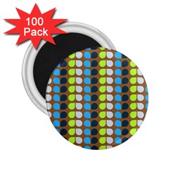 Colorful Leaf Pattern 2 25  Magnets (100 Pack)  by GardenOfOphir