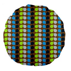 Colorful Leaf Pattern Large 18  Premium Flano Round Cushions by GardenOfOphir