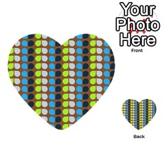 Colorful Leaf Pattern Multi-purpose Cards (heart)  by GardenOfOphir