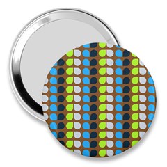 Colorful Leaf Pattern 3  Handbag Mirrors by GardenOfOphir