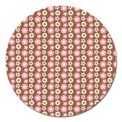 Cute Floral Pattern Magnet 5  (round) by GardenOfOphir