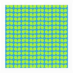 Blue Lime Leaf Pattern Medium Glasses Cloth by GardenOfOphir