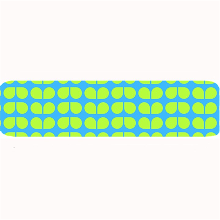 Blue Lime Leaf Pattern Large Bar Mats