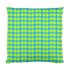 Blue Lime Leaf Pattern Standard Cushion Case (one Side)  by GardenOfOphir