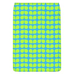 Blue Lime Leaf Pattern Flap Covers (l)  by GardenOfOphir