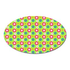 Cute Floral Pattern Oval Magnet by GardenOfOphir