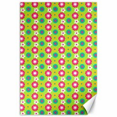 Cute Floral Pattern Canvas 12  x 18  