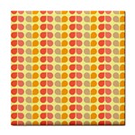 Colorful Leaf Pattern Tile Coasters Front