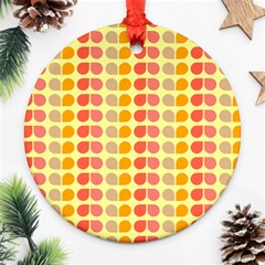 Colorful Leaf Pattern Ornament (round)  by GardenOfOphir