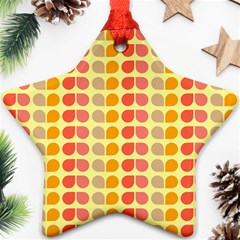 Colorful Leaf Pattern Ornament (star)  by GardenOfOphir