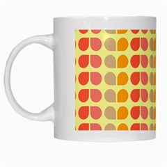 Colorful Leaf Pattern White Mugs by GardenOfOphir