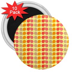 Colorful Leaf Pattern 3  Magnets (10 Pack)  by GardenOfOphir