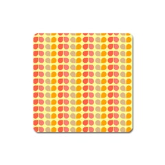 Colorful Leaf Pattern Square Magnet by GardenOfOphir