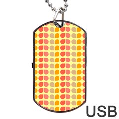 Colorful Leaf Pattern Dog Tag Usb Flash (two Sides)  by GardenOfOphir