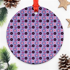 Cute Floral Pattern Ornament (round)  by GardenOfOphir