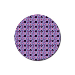 Cute Floral Pattern Rubber Coaster (round)  by GardenOfOphir