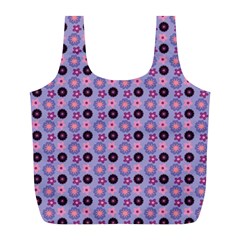 Cute Floral Pattern Full Print Recycle Bags (l)  by GardenOfOphir