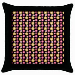 Cute Floral Pattern Throw Pillow Cases (black) by GardenOfOphir