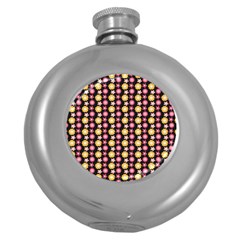 Cute Floral Pattern Round Hip Flask (5 Oz) by GardenOfOphir