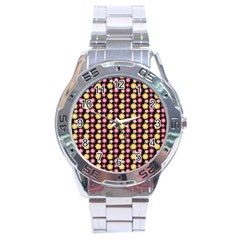 Cute Floral Pattern Stainless Steel Men s Watch by GardenOfOphir