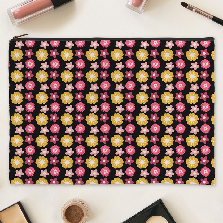 Cute Floral Pattern Cosmetic Bag (XXXL) 