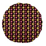 Cute Floral Pattern Large 18  Premium Flano Round Cushions Front