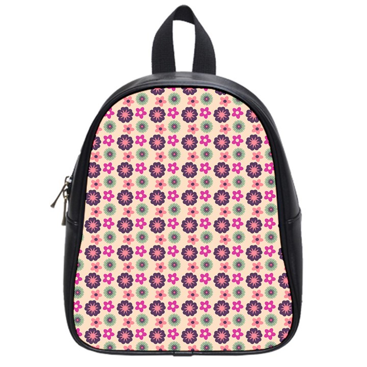 Cute Floral Pattern School Bags (Small) 