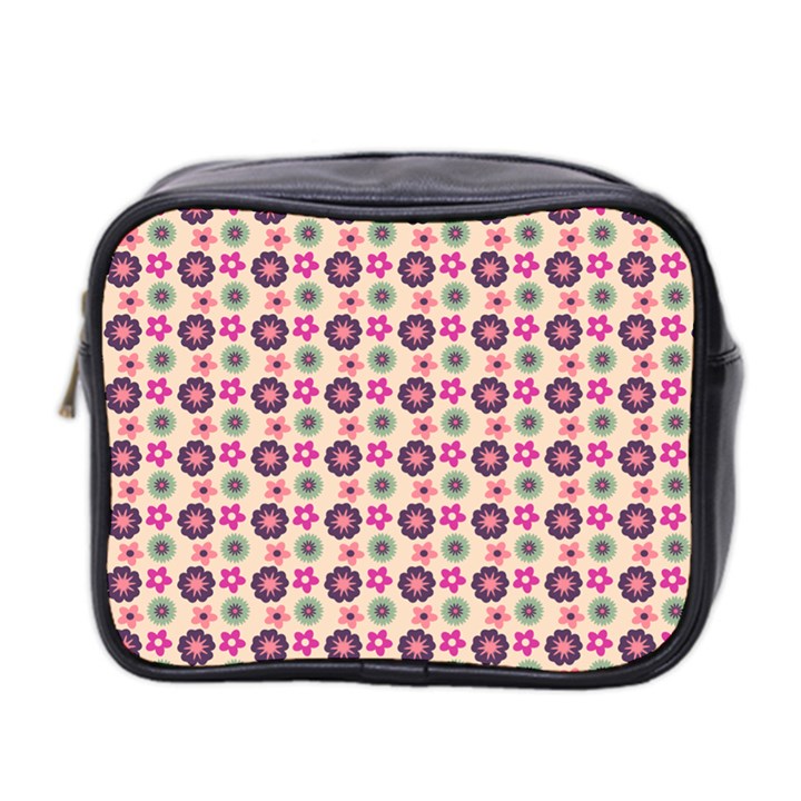 Cute Floral Pattern Mini Toiletries Bag 2-Side