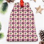 Cute Floral Pattern Bell Ornament (2 Sides) Back