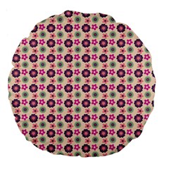 Cute Floral Pattern Large 18  Premium Flano Round Cushions by GardenOfOphir