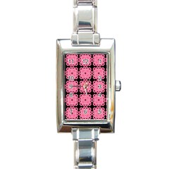 Cute Pretty Elegant Pattern Rectangle Italian Charm Watches