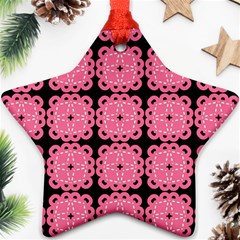 Cute Pretty Elegant Pattern Star Ornament (Two Sides) 