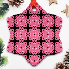 Cute Pretty Elegant Pattern Snowflake Ornament (2-side) by GardenOfOphir