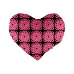 Cute Pretty Elegant Pattern Standard 16  Premium Heart Shape Cushions Front